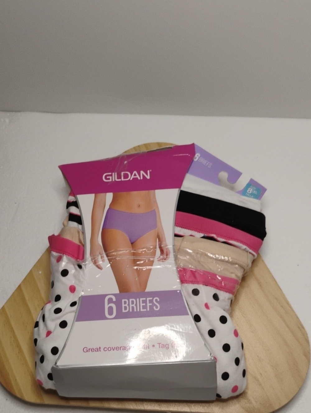 Gildan Girls Briefs Pack - Pink, Black, White, Beige, Purple 5 Pairs Not 6